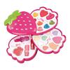 LoveinDIY Strawberry Shape Makeup Kit for Girls, Washable Cosmetics Beauty Set view 4