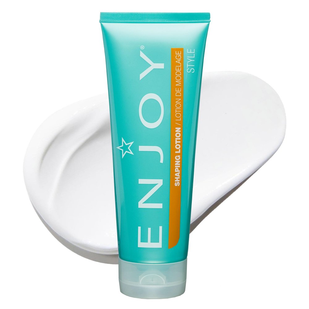 Enjoy Shaping Curly Hair Styling Cream - Adds Volume, Lightweight Curl Defining Finish, Anti-Frizz, 8 Ounce