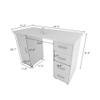Double Edged Manicure Nail Table,Nail Table Station Desk with 4 Drawers,2 Storage Box,Spa Beauty Salon Nail Art Equipment (White) view 2