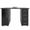 Double Edged Manicure Nail Table,Nail Table Station Desk with 4 Drawers,2 Storage Box,Spa Beauty Salon Nail Art Equipment (Black) view 1