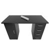 Double Edged Manicure Nail Table,Nail Table Station Desk with 4 Drawers,2 Storage Box,Spa Beauty Salon Nail Art Equipment (Black) view 4