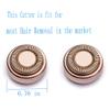 Facial Hair Remover Replacement Heads Compatible with Finishing Touch Flawless Facial Hair Removal Tool for Women, Rose Gold - 4 Count view 3