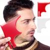 2 Pieces Beard Guide Shaping Template Tools Mustache Lineup Stencil Hairline Hair Cutting Beard Shaper Trimming Styling Curving Goatee with Inbuilt Combs for Men view 1