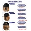Qlenkay Baseball Cap with Hair Extensions Straight Short Bob Hairstyle Adjustable Removable Wig Hat 14inch for Woman Girl Ginger Brown Mix Bleach Blonde view 3