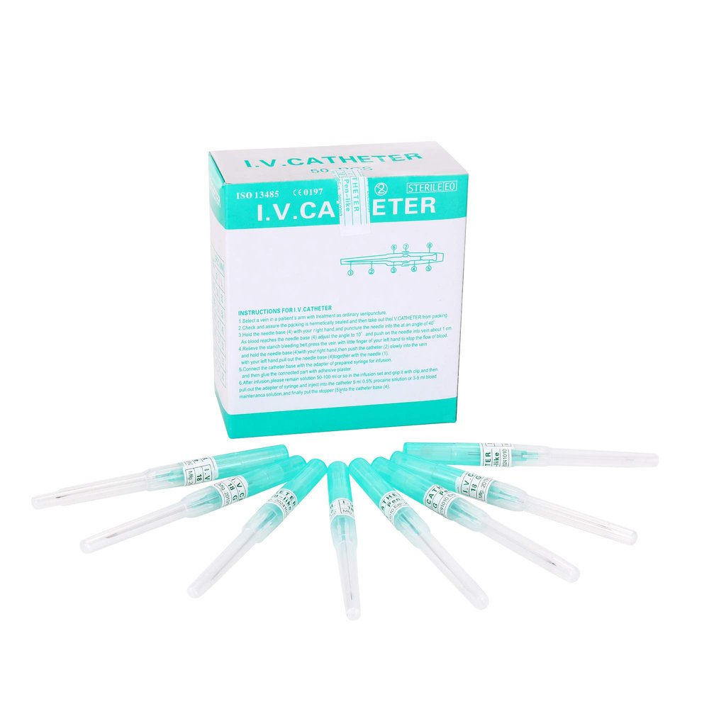 DOWEI Ear Nose Piercing, 50pcs 18G Piercing IV Catheter Piercing for IV Start Kits,Piercing Tools,Piercing Supplies (18G)