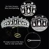 Jorsnovs Cubic Zirconia Royal Princess Diana Style Pearl Wedding Bridal Tiaras and Crowns CZ Pageant Headpieces Hair Jewelry view 4