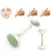 AnHua 2 Pcs Portable Pratical Jade Facial Massage Roller Wheel Anti Wrinkle Healthy Face Body Head Foot Nature Beauty Tools view 1