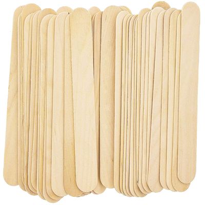 OMWAH Wax Stick - 100 Waxing Sticks for Hair Removal, Eyebrow Wax Applicator, Popsicle Wax Spatula & Waxing Supplies