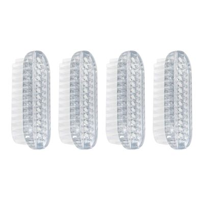 AUEAR, 4 Pack Plastic Fingernail Cleaning Brush Double-Sided Hand Nail Toe Scrubber for Men Women