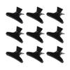 12PCS Plastic Black Non-Slip Butterfly Hair Clamps and Clips - Hairdressing Salon Clamps for Hairstyling, Haircut Sections, Accessories and Tools view 1