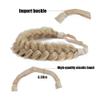 TOECWEGR Synthetic Hair Braided Headband Classic Wide Strands Wedding Disorderly Fluffy Braids Wig Band Women Beauty Accessory view 3