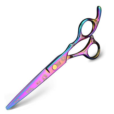 XUAN FENG Cherry Blossoms Hair Scissors 5.5 Inch 6 Inch Japanese 440C Steel Thinning Cutting Scissors Set Barber Salon Shear (5.5 inch Pink Cutting)