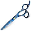 XUAN FENG Cherry Blossoms Hair Scissors 5.5 Inch 6 Inch Japanese 440C Steel Thinning Cutting Scissors Set Barber Salon Shear (6 inch Blue Cutting) view 1