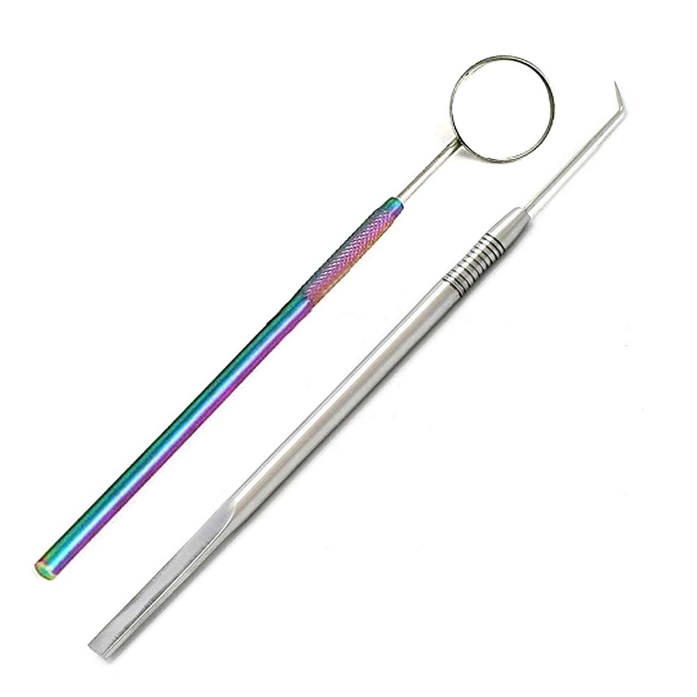 AAProTools Set of 2 Eyelash Volume Eye Lash Lashes Lifting Lifter & Metal Makeup Mirror Rainbow Color Eyelash Perm Applicator Separating Tool