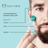 AKIYRO Derma Roller 0.30mm - Microneedle Roller with Storage Case - 192 Micro Needling Dermal Tool for Face, Beard, Scalp & Body - At Home Microneedling Skin Care for Women & Men (Green) view 4