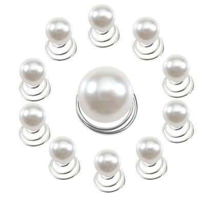 TUUXI 84pcs Gems Rhinestone Twisters Spiral Set Hair Pins Pearls Hair Jewels Silver Coil for Women Girls Wedding Bridal Prom