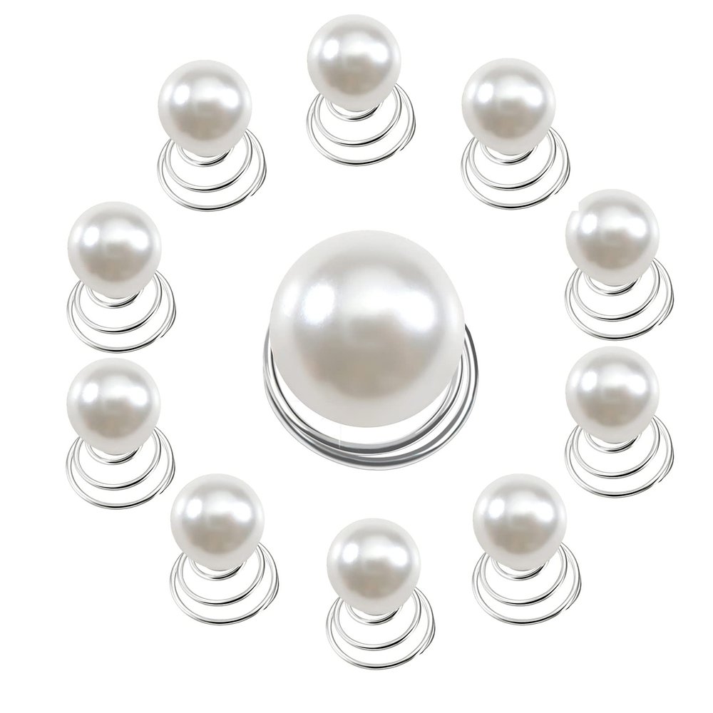 TUUXI 84pcs Gems Rhinestone Twisters Spiral Set Hair Pins Pearls Hair Jewels Silver Coil for Women Girls Wedding Bridal Prom