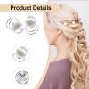 TUUXI 84pcs Gems Rhinestone Twisters Spiral Set Hair Pins Pearls Hair Jewels Silver Coil for Women Girls Wedding Bridal Prom view 4