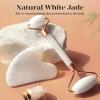 BAIMEI IcyMe Jade Roller & Gua Sha Set Face Roller and Gua Sha Facial Tools for Skin Care Routine and Puffiness, Self Care Gift for Men Women - White view 2