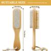 3 Pieces Foot File Rasp Callus Remover Pumice Stone Rasp Brush Double Sided Foot Scrubber Exfoliator with Pumice Stone and Bristle Brush Foot Scraper Pedicure Tools for Dry Dead Skin Foot Care view 3