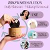 14 pcs Reusable Makeup Remover Pads | with Washable Laundry Mini Cotton Beauty Bag, Soft Reusable Face Pad for Facial Cleansing Wipes Skincare Set in Bamboo Holder for Storage of Cleansing Wipes view 4