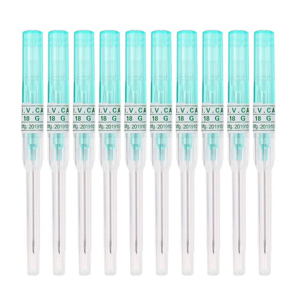 DOWEI Ear Nose Piercing Needles, 10pcs 18G Piercing Needles IV Catheter Needles Kit for IV Start Kits,Piercing Tools, Piercing Supplies (18G)