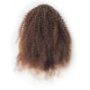 GREEMEO Afro Puffy Human Hair Ponytail Extensions Drawstring 100% Real Remy Hair Afro Kinkys Curly Bun Extension With Two Combs #4 Medium Brown 16 Inches view 2