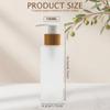 100ml 3.4oz Frosted Glass Pump Bottle Empty Refillable Dispenser with Bamboo Press Head for Shampoo Lotion Essential Oils Shower Gel Toiletries Storage Containers view 2