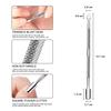 2 Pcs Cuticle Pusher Cutter and Remover, Professional Double Ended Stainless Steel Dual Head Cuticle Pusher Tool Nail Care Polish Remover Cuticle Trimmer, Durable Manicure and Pedicure Tool (Silver) view 3