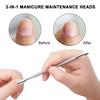 2 Pcs Cuticle Pusher Cutter and Remover, Professional Double Ended Stainless Steel Dual Head Cuticle Pusher Tool Nail Care Polish Remover Cuticle Trimmer, Durable Manicure and Pedicure Tool (Silver) view 4