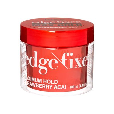 Edge Fixer 24 Hour Maximum Hold Edge Wax No Flaking Biotin B7 Infused Hair Gel 3.38 US fl.oz (Strawberry Acai)