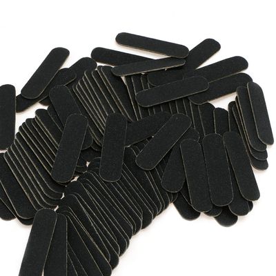 100 Pcs Mini Nail Files Bulk, Mwoot Disposable Double Sided Emery Board 180/240 Grit, Fingernail Nail File Buffer Set Manicure Tool for Natural Acrylic Fake Nails Home and Salon Use (Black)