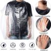 100 Pcs Disposable Hair Salon Capes,51x36 inch Waterproof Shampoo Barber Hair Cutting Cape for Barbershop and Salon Hairdressing,Suit for Kids Adults view 2