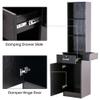 BarberPub Wall Mount Barber Station Hair Styling Drawer Storage Beauty Salon Spa Equipment 3208 (Black) view 4