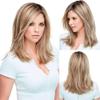 BLONDE UNICORN Blonde Shoulder Length Straight Wig for Women,Synthetic Hair for Natural Daily Use 18IN view 1