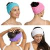 Turbie Twist 4-Pack Turbie Band for Beauty, Travel, Gifting - Microfiber Headband for Personal Care - Comfortable, Extra-Wide Spa Headband - for All Hair Types - Pink, Purple, Blue & White view 1