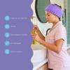 Turbie Twist 4-Pack Turbie Band for Beauty, Travel, Gifting - Microfiber Headband for Personal Care - Comfortable, Extra-Wide Spa Headband - for All Hair Types - Pink, Purple, Blue & White view 2