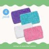 Turbie Twist 4-Pack Turbie Band for Beauty, Travel, Gifting - Microfiber Headband for Personal Care - Comfortable, Extra-Wide Spa Headband - for All Hair Types - Pink, Purple, Blue & White view 3