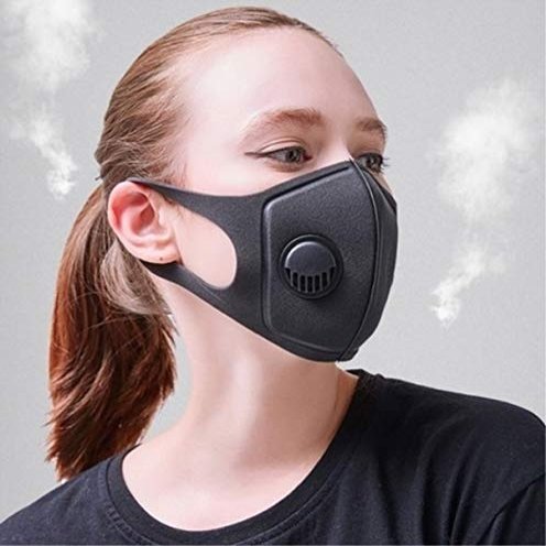 Cosplay Black Cloth Face Mask/Face Guard, vented
