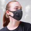 Cosplay Black Cloth Face Mask/Face Guard, vented view 1