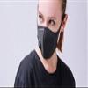 Cosplay Black Cloth Face Mask/Face Guard, vented view 3
