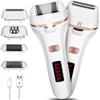 Electric Callus Remover for feet, Rechargeable Foot File Hard Skin Pedicure Tools Lady Shaver Pedicure Hair Remover Epilators for Womens Wet and Dry Painless Razor Bikini Trimmer, with LED Light view 1