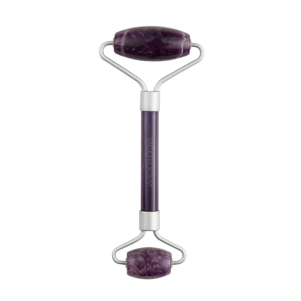 EcoTools Amethyst Facial Roller, Real Stone Face Roller & Massager, Skincare & Sculpting Tool, Reduces Puffiness & Dark Circles, Eco-Friendly Beauty Tool, Vegan & Cruelty-Free, 1 Count