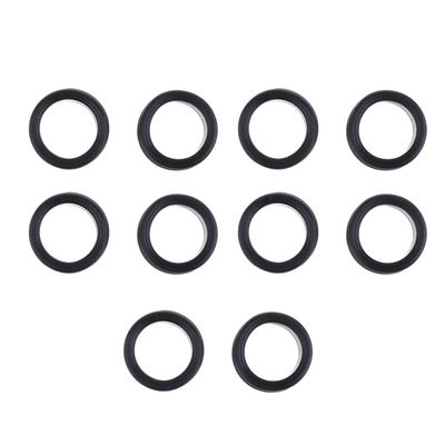 menolana 10 Packs Silicone Thumb Ring Finger Insert Grips Set For Grooming Scissors - Black