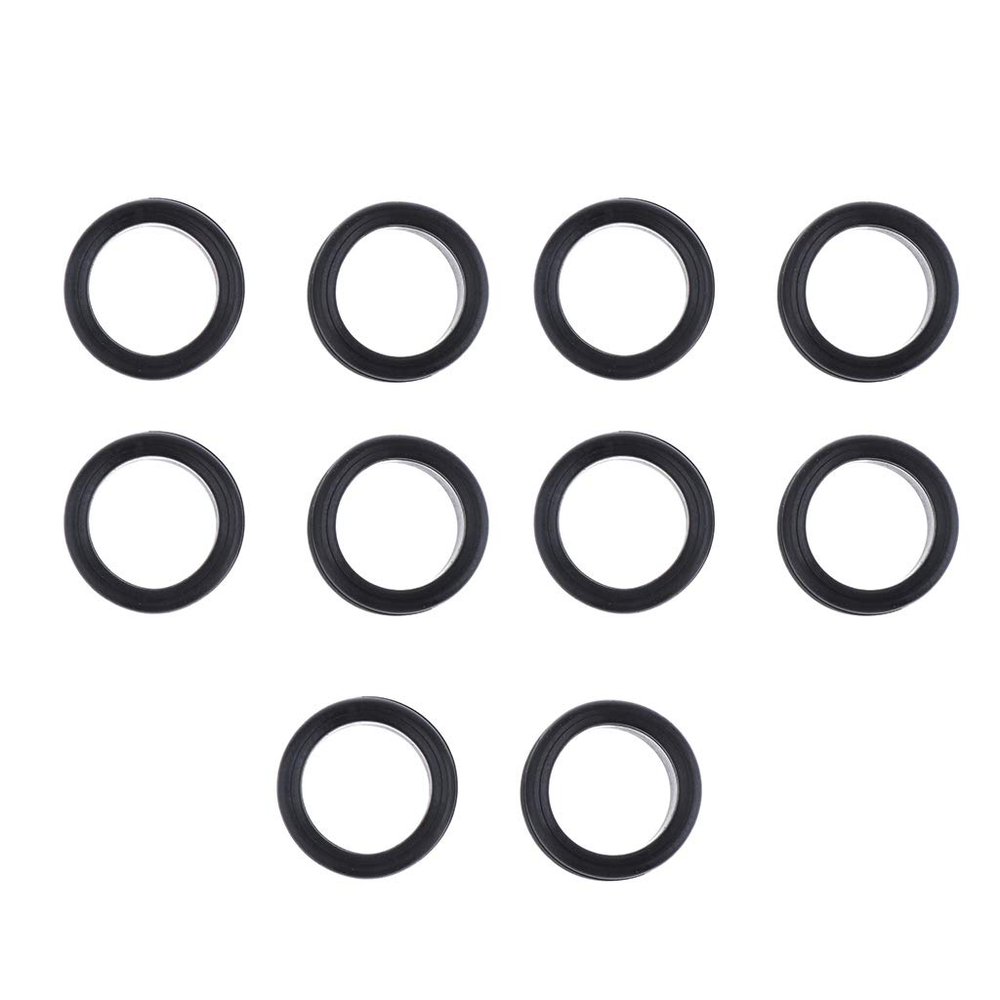 menolana 10 Packs Silicone Thumb Ring Finger Insert Grips Set For Grooming Scissors - Black