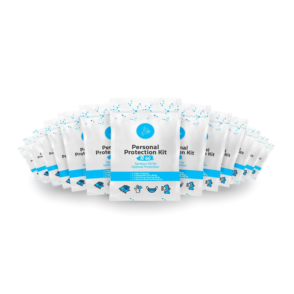 4 Item All-In-One Personal protection Kit - 10 PACK