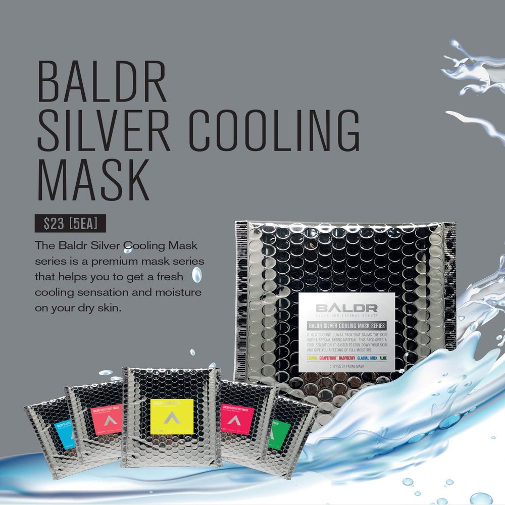 [BALDR] Silver Cooling Face Mask Pack 5PC