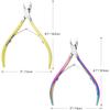 4 Packs Cuticle Nipper, Premium Stainless Steel Cuticle Trimmer for Manicure & Pedicure at Home/Spa/Salon [Gold and Rainbow Color] view 2