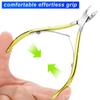 4 Packs Cuticle Nipper, Premium Stainless Steel Cuticle Trimmer for Manicure & Pedicure at Home/Spa/Salon [Gold and Rainbow Color] view 4