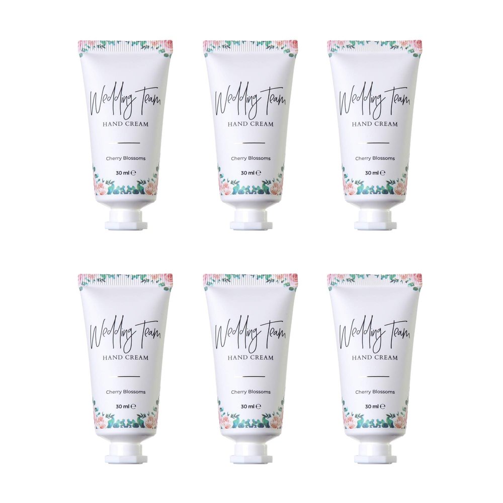 Pop Fizz Designs Bridesmaid Gifts- Wedding Team Hand Cream (6 pack)